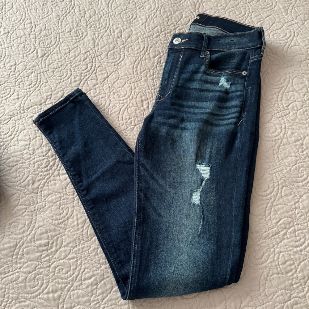 Express Dark Blue Jean Leggings Size 4